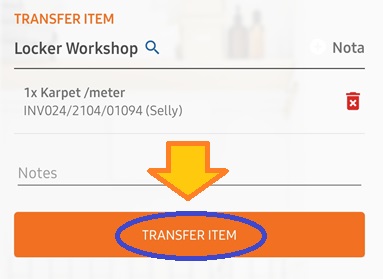 transfer item