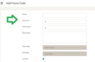 promo code